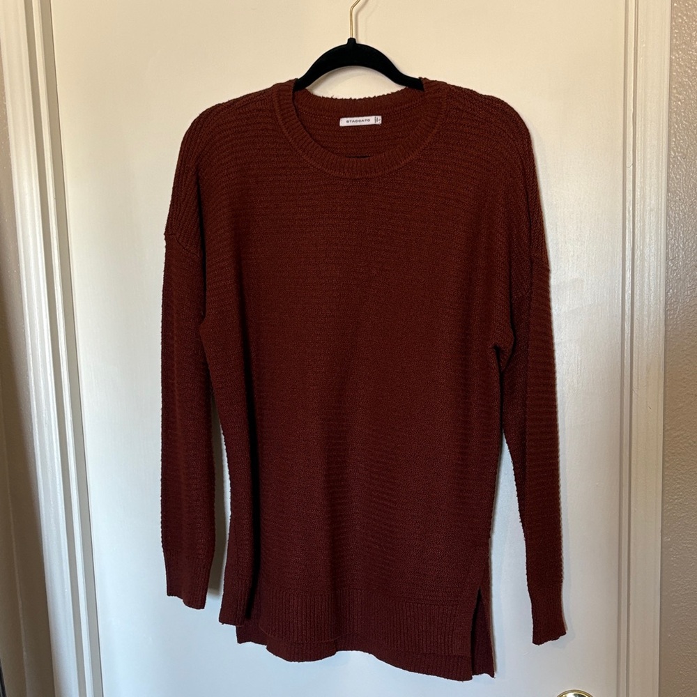 Staccato Women's Brick Red Crew Neck Sweater